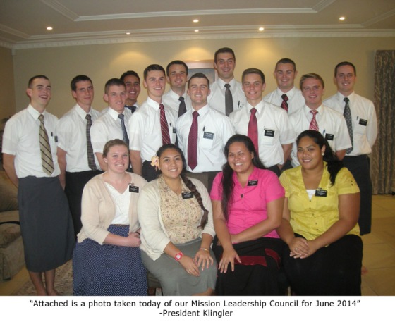 Mission Leadership Council for June 2014